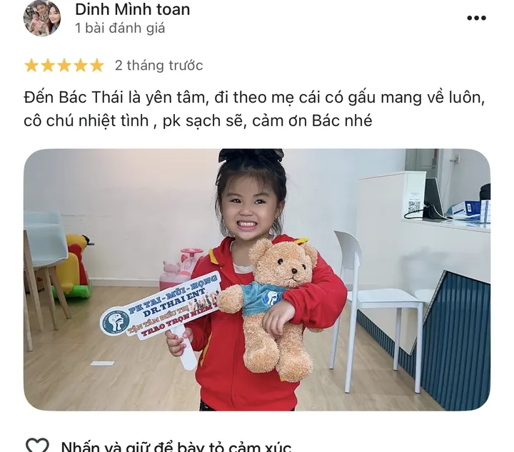 Đánh giá 5 sao của khách hàng trên Google Maps